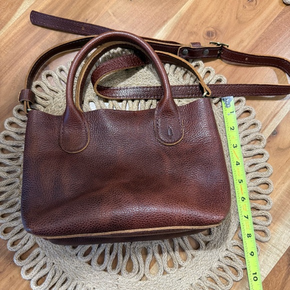 Portland Leather SMALL raindrop Crossbody Bag - Picture 3 of 4